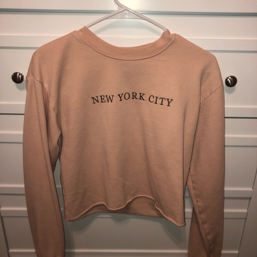 pink new york sweatshirt